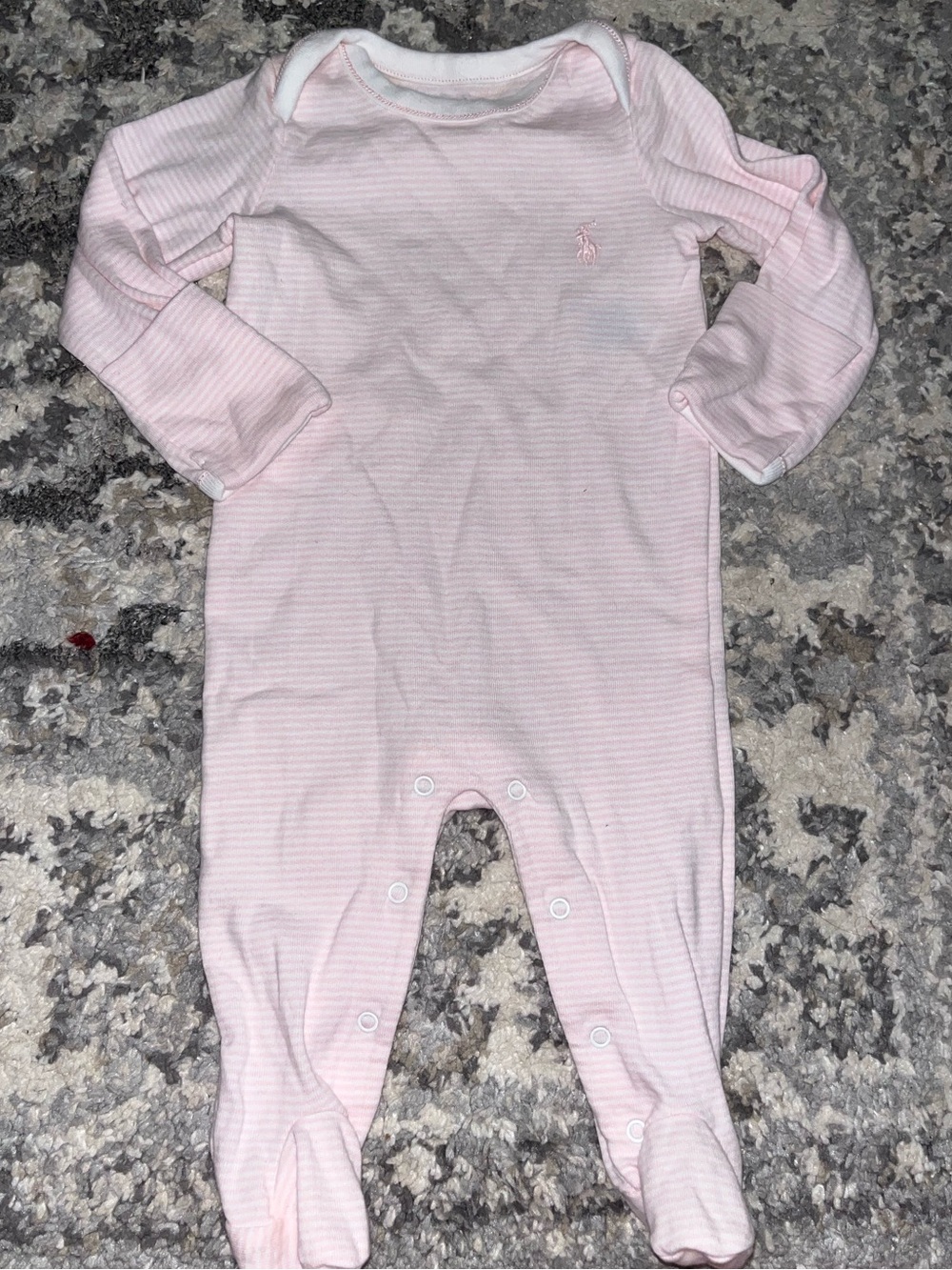NWOT Ralph Lauren Baby Pink Footed One-Piece 6 months